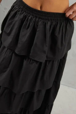 Poplin Frill Tiered Skirt Co Ord