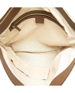 Preloved 1955 Horsebit Small Leather Crossbody Bag Beige