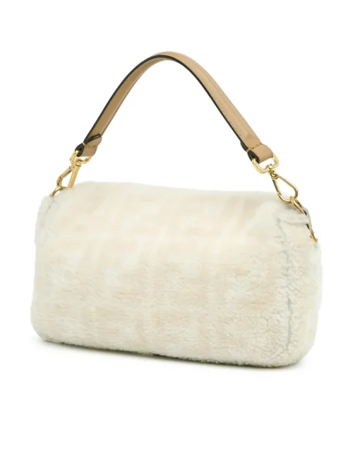 Preloved Baguette Shearling Shoulder Bag