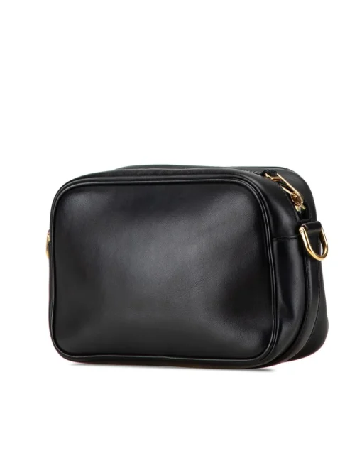 Preloved Calfskin Crossbody Camera Bag with Detachable Strap and