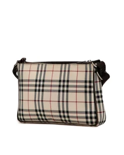 Preloved Crossbody Bag Beige Plaid
