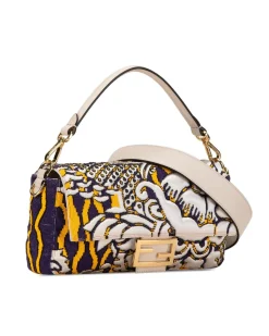 Preloved Embroidered Baguette Shoulder Bag