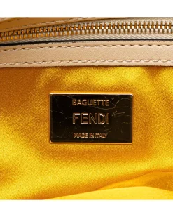 Preloved Embroidered Baguette Shoulder Bag