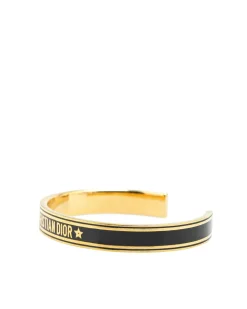 Preloved Enamel and Gold Plated Cuff Bracelet
