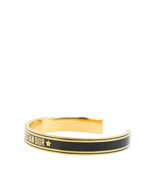 Preloved Enamel and Gold Plated Cuff Bracelet