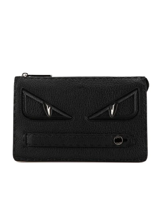 Preloved Eye Clutch - Black Leather Authentic Eye Clutch -