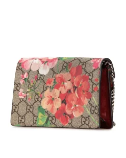 Preloved Floral Print Dionysus Crossbody with Suede Trim and Chain