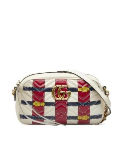 Preloved GG Marmont Mini Chain Bag Multicolor Leather Crossbody Bag