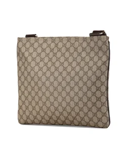 Preloved GG Supreme Coated Canvas Crossbody with Leather Trim