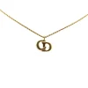 Preloved Gold Plated CD Logo Pendant Necklace with Spring Ring Closure