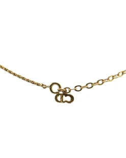 Preloved Gold Plated CD Logo Pendant Necklace with Spring Ring Closure