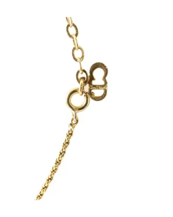 Preloved Gold Plated CD Logo Pendant Necklace with Spring Ring Closure