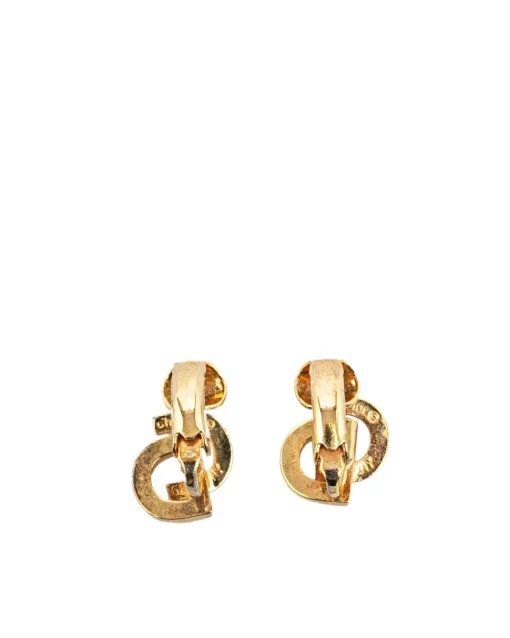 Preloved Gold Plated Clip On Earrings with Back Closure