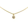 Preloved Gold Plated Rhinestone Pendant Necklace with Spring Ring