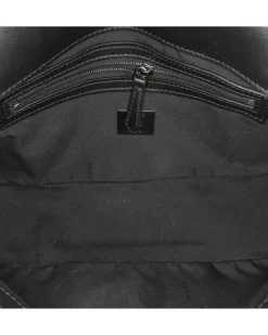 Preloved graphy FF Baguette Shoulder Bag in Black Leather