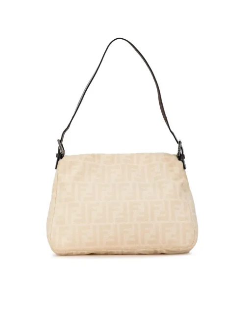 Preloved 2Jours Beige Canvas Shoulder Bag