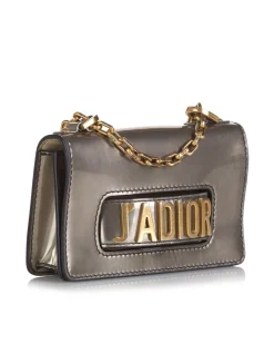 Preloved J'A Flap Bag Gray Leather Shoulder Bag