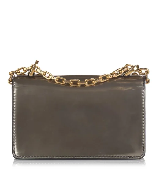 Preloved J'A Flap Bag Gray Leather Shoulder Bag