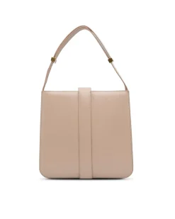 Preloved Leather Lock Shoulder Bag