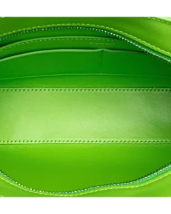 Preloved Leather Shoulder Bag with Top Zip Closure and Interior Slip
