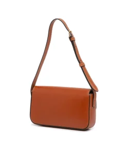 Preloved Leather Triomphe Claude Shoulder Bag with Adjustable Strap