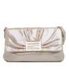 Preloved Metallic Leather Shoulder Bag with Magnetic Snap Closure