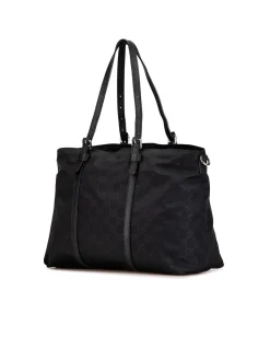 Preloved Nylon Satchel with Adjustable Straps and Top Zip Closure