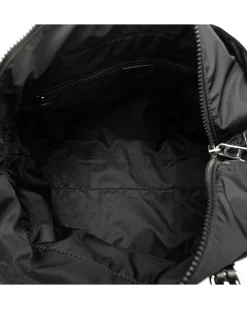Preloved Nylon Satchel with Adjustable Straps and Top Zip Closure