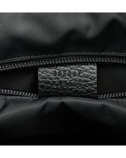 Preloved Nylon Satchel with Adjustable Straps and Top Zip Closure