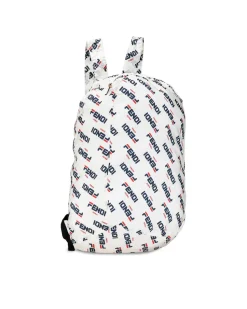 Preloved Packable Nylon Backpack with Top Zip Closure and Flat Back