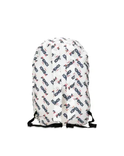 Preloved Packable Nylon Backpack with Top Zip Closure and Flat Back