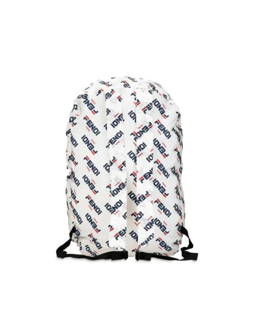 Preloved Packable Nylon Backpack with Top Zip Closure and Flat Back
