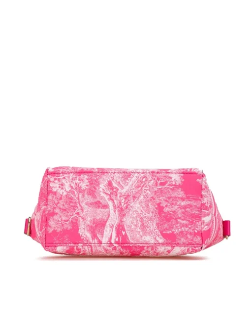 Preloved Pink Toile de Jouy Print Crossbody Bag Christian Printed