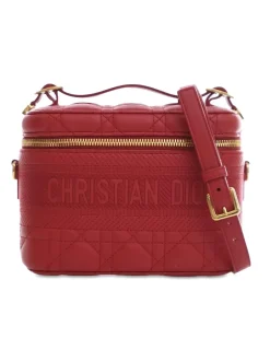 Preloved Quilted Lambskin Vanity Case with Adjustable Strap