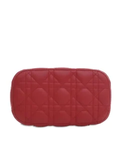 Preloved Quilted Lambskin Vanity Case with Adjustable Strap