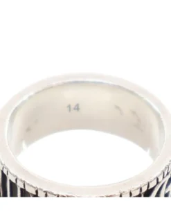 Preloved Silver-Tone GG Logo Ring  Sterling Silver Ring with