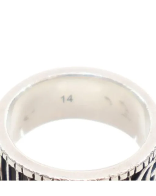 Preloved Silver-Tone GG Logo Ring  Sterling Silver Ring with