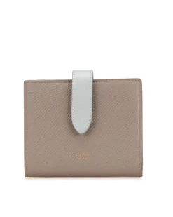 Preloved Small Multifunction Leather Wallet with Strap and Card Slots