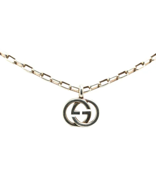 Preloved Sterling Silver Interlocking G Pendant Necklace