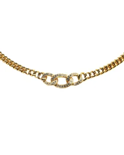 Preloved Tribales Goldtone Metal Necklace with Crystal Accents