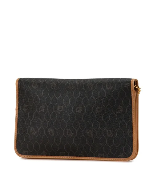 Preloved Vintage Black Canvas Crossbody Bag