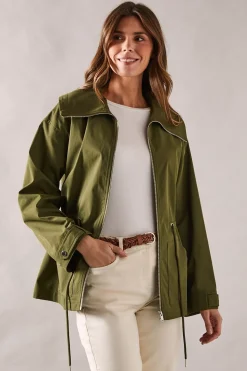 Premium Drawstring Trench Coat
