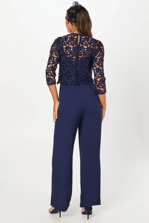 Premium Floral Lace Removable Overlay Jumpsuit