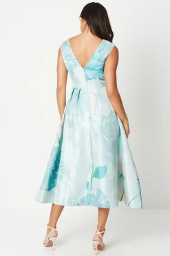 Premium Jacquard Midi Dress
