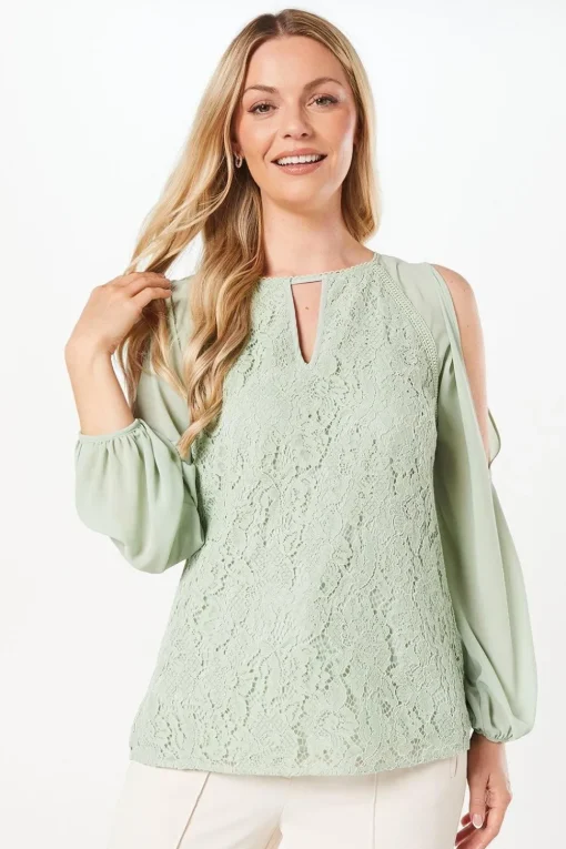 Premium Lace ¾ Sleeve Top