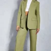 Premium Linen Look Tailored Wide Leg Trouser
