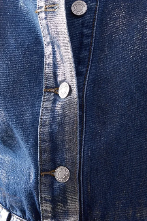 Premium Metallic Denim Boilersuit