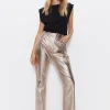 Premium Metallic Straight Leg Trousers