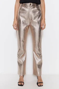 Premium Metallic Straight Leg Trousers