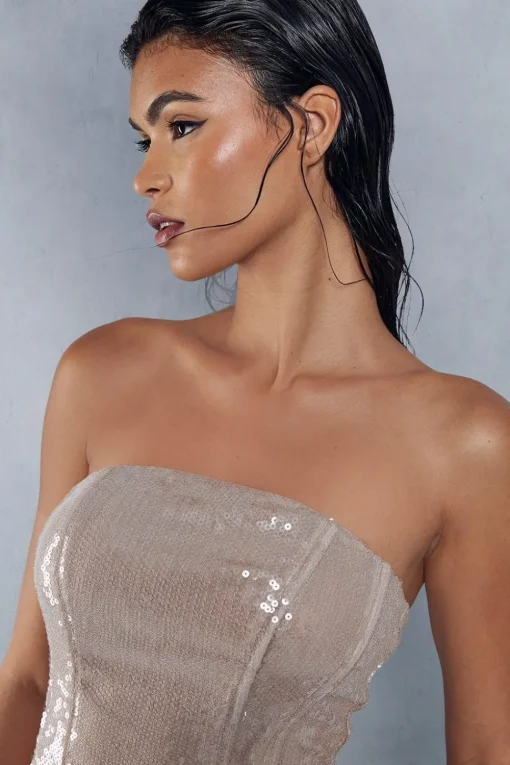 Premium Sequin Structured Corset Top